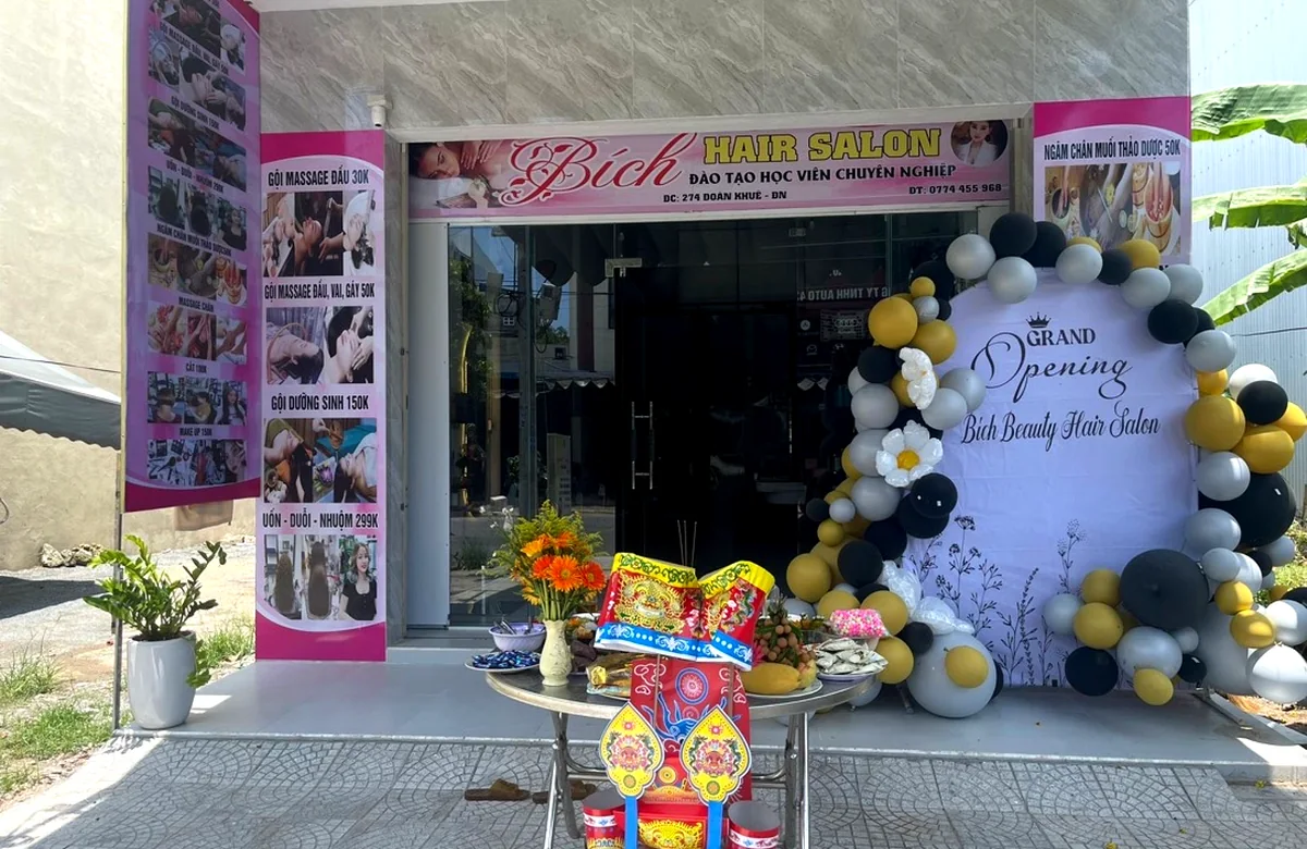 Mặt tiền Salon Tóc Bích tại Đà Nẵng